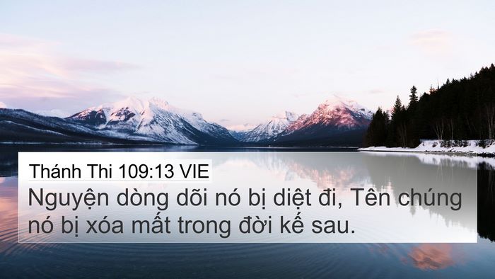 Thánh Thi 109:13 VIE Bible Verse Image