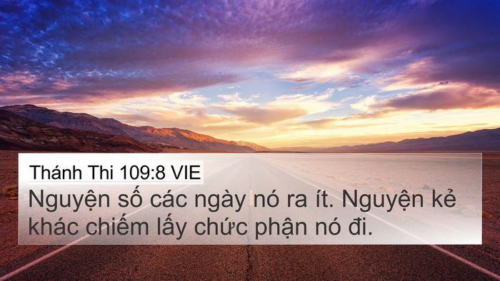 Thánh Thi 109:8 VIE Bible Verse Image