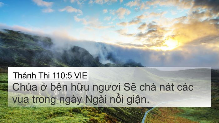 Thánh Thi 110:5 VIE Bible Verse Image