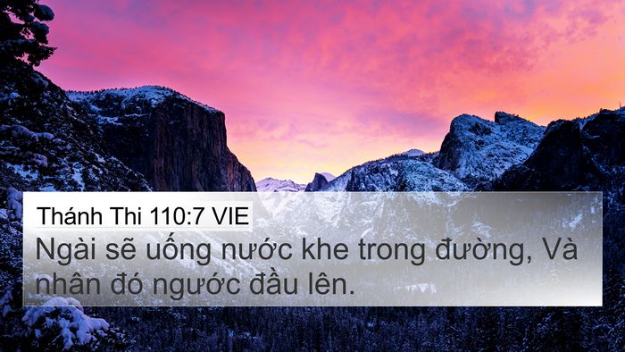 Thánh Thi 110:7 VIE Bible Verse Image