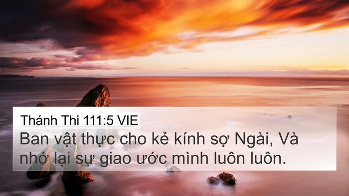 Thánh Thi 111:5 VIE Bible Verse Image