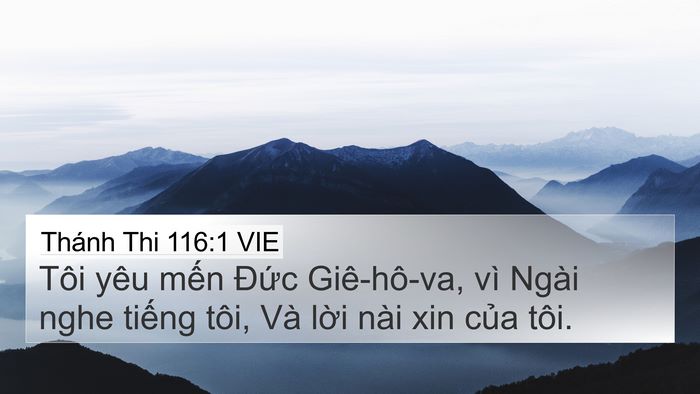 Thánh Thi 116:1 VIE Bible Verse Image