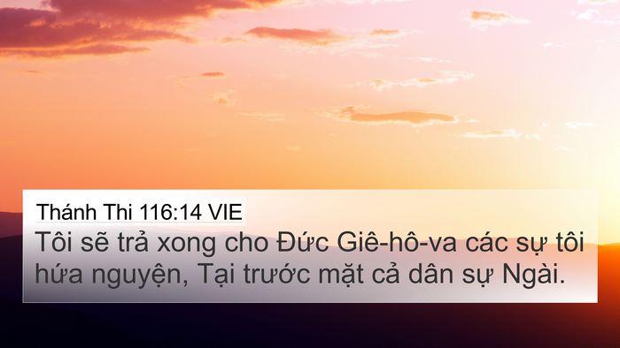 Thánh Thi 116:14 VIE Bible Verse Image
