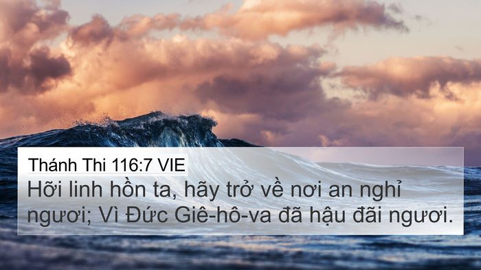 Thánh Thi 116:7 VIE Bible Verse Image