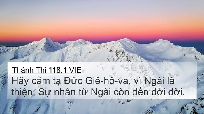 Thánh Thi 118:1 VIE Bible Verse Image