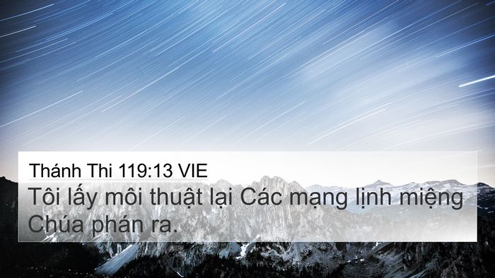 Thánh Thi 119:13 VIE Bible Verse Image