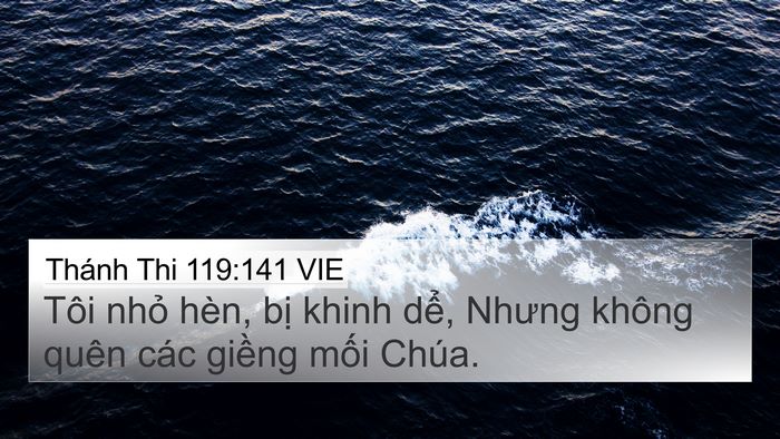 Thánh Thi 119:141 VIE Bible Verse Image