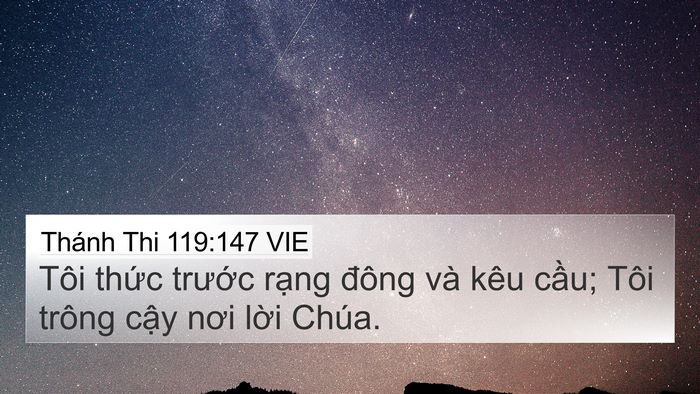 Thánh Thi 119:147 VIE Bible Verse Image