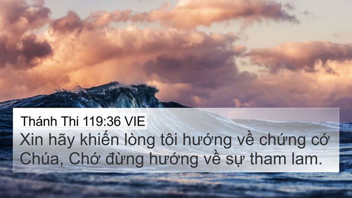 Thánh Thi 119:36 VIE Bible Verse Image