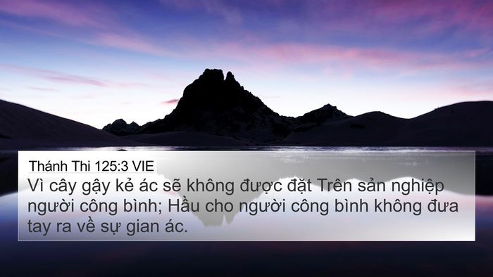 Thánh Thi 125:3 VIE Bible Verse Image