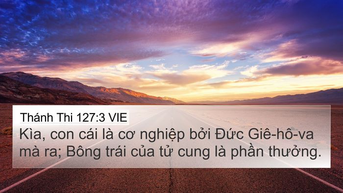 Thánh Thi 127:3 VIE Bible Verse Image