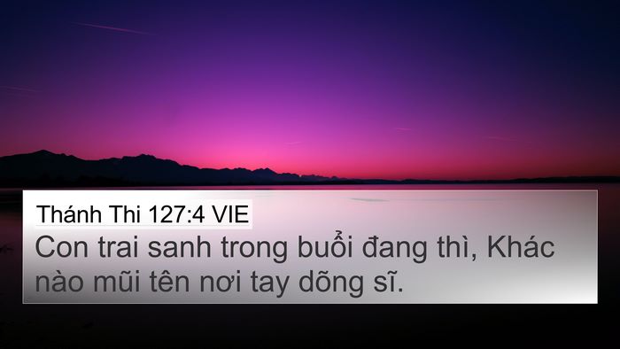 Thánh Thi 127:4 VIE Bible Verse Image