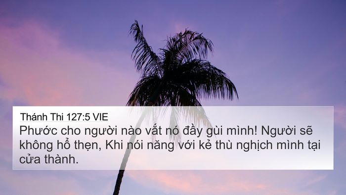 Thánh Thi 127:5 VIE Bible Verse Image