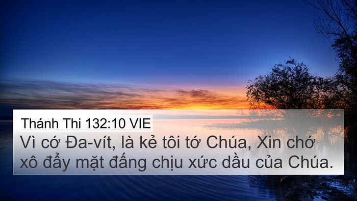 Thánh Thi 132:10 VIE Bible Verse Image