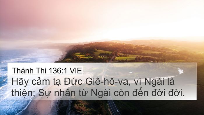 Thánh Thi 136:1 VIE Bible Verse Image