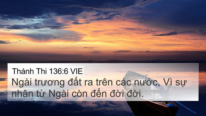 Thánh Thi 136:6 VIE Bible Verse Image