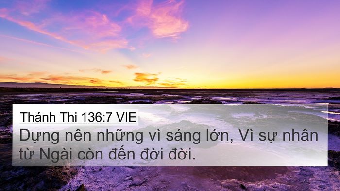 Thánh Thi 136:7 VIE Bible Verse Image