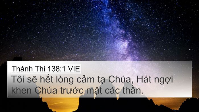Thánh Thi 138:1 VIE Bible Verse Image