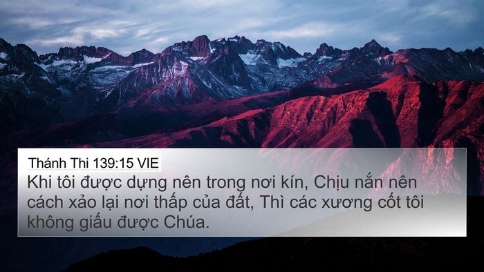 Thánh Thi 139:15 VIE Bible Verse Image