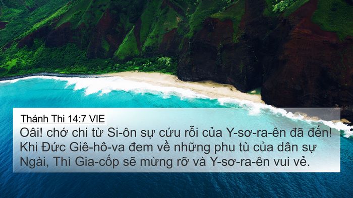 Thánh Thi 14:7 VIE Bible Verse Image