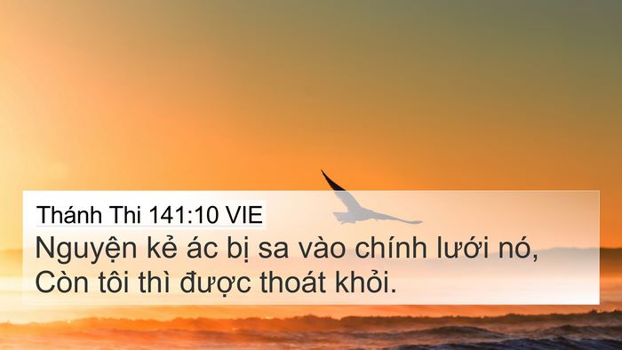 Thánh Thi 141:10 VIE Bible Verse Image