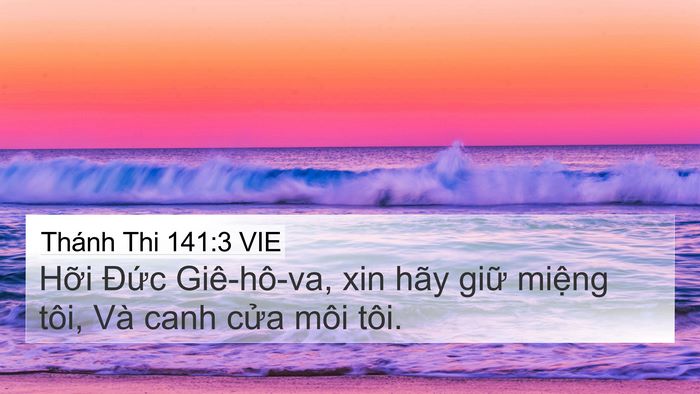 Thánh Thi 141:3 VIE Bible Verse Image