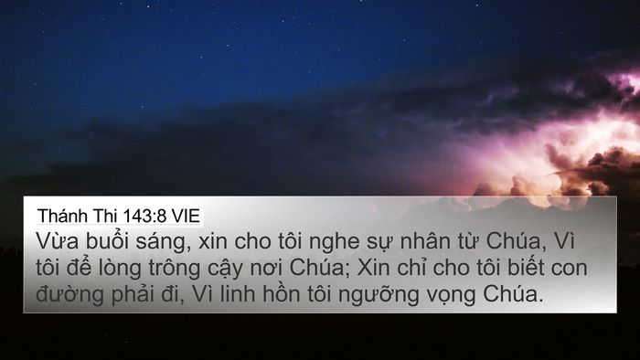 Thánh Thi 143:8 VIE Bible Verse Image