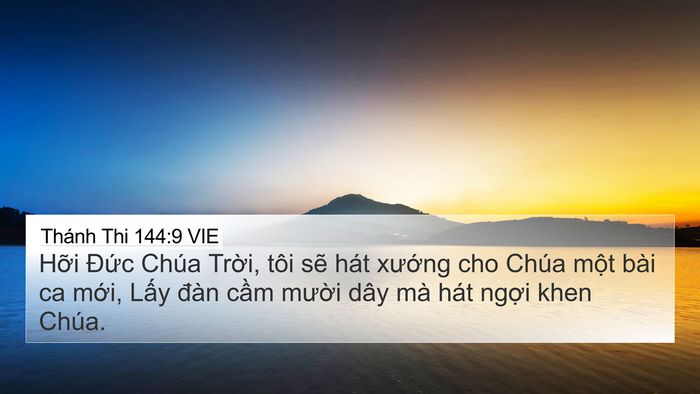 Thánh Thi 144:9 VIE Bible Verse Image