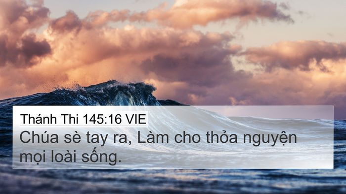 Thánh Thi 145:16 VIE Bible Verse Image