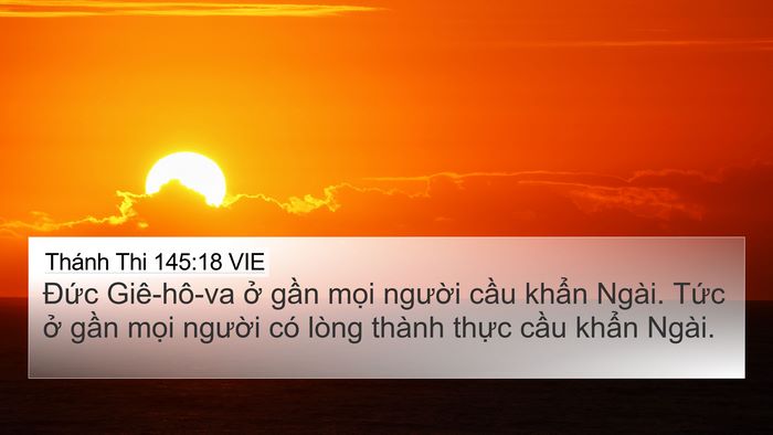 Thánh Thi 145:18 VIE Bible Verse Image