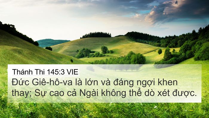 Thánh Thi 145:3 VIE Bible Verse Image