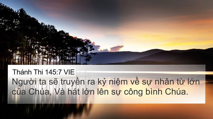 Thánh Thi 145:7 VIE Bible Verse Image
