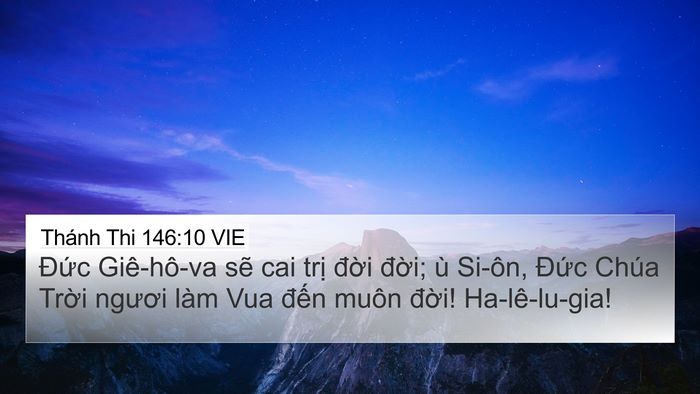Thánh Thi 146:10 VIE Bible Verse Image