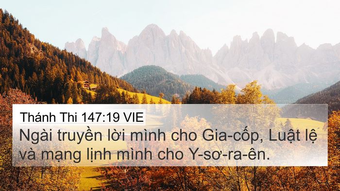 Thánh Thi 147:19 VIE Bible Verse Image