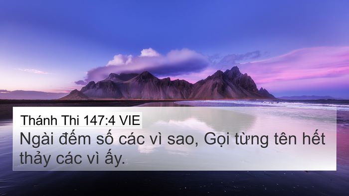 Thánh Thi 147:4 VIE Bible Verse Image