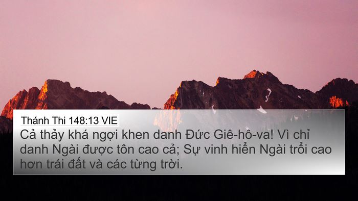 Thánh Thi 148:13 VIE Bible Verse Image