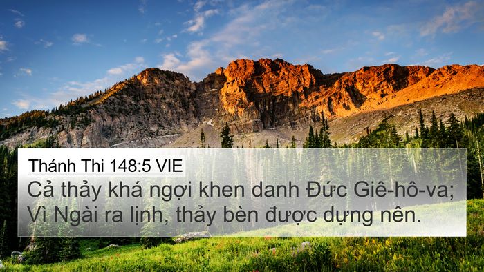 Thánh Thi 148:5 VIE Bible Verse Image