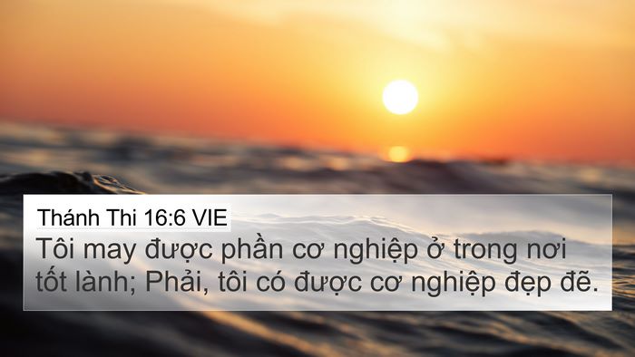Thánh Thi 16:6 VIE 4K Wallpaper - Tôi may được phần cơ nghiệp ở trong - 4K Wallpaper Bible Verse