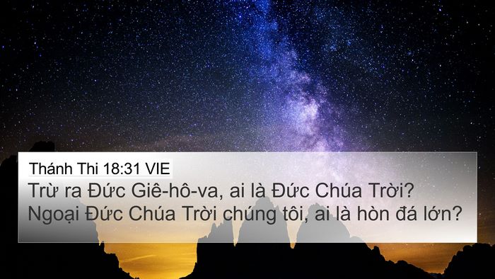 Thánh Thi 18:31 VIE Bible Verse Image