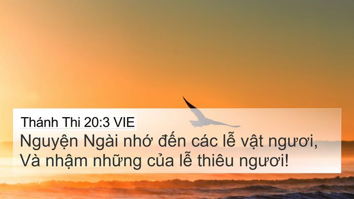 Thánh Thi 20:3 VIE Bible Verse Image