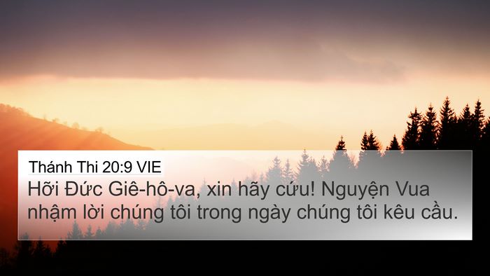 Thánh Thi 20:9 VIE Bible Verse Image