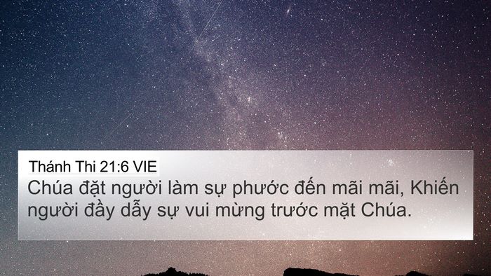 Thánh Thi 21:6 VIE Bible Verse Image