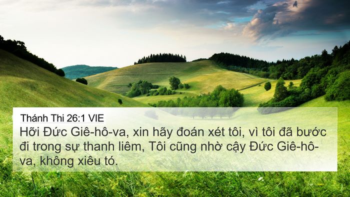Thánh Thi 26:1 VIE Bible Verse Image