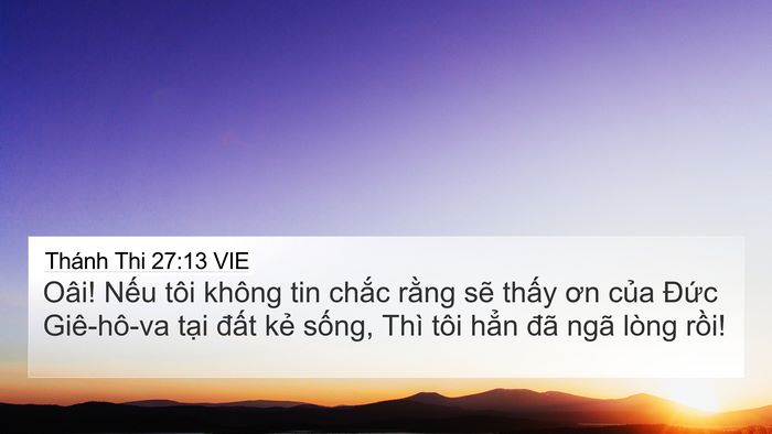 Thánh Thi 27:13 VIE Bible Verse Image