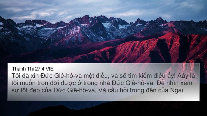 Thánh Thi 27:4 VIE Bible Verse Image