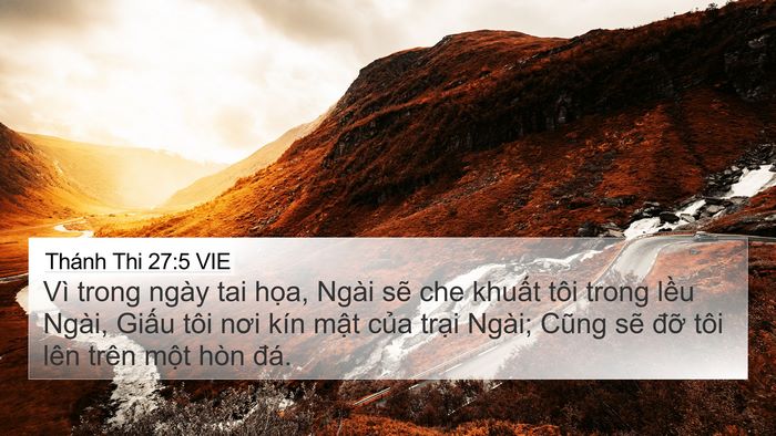 Thánh Thi 27:5 VIE Bible Verse Image