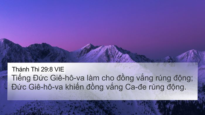 Thánh Thi 29:8 VIE Bible Verse Image
