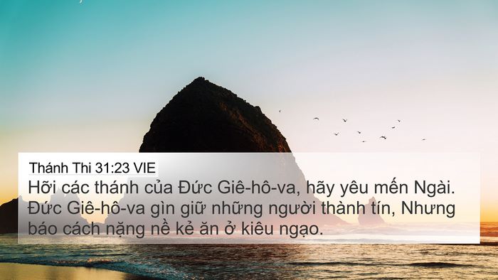 Thánh Thi 31:23 VIE Bible Verse Image