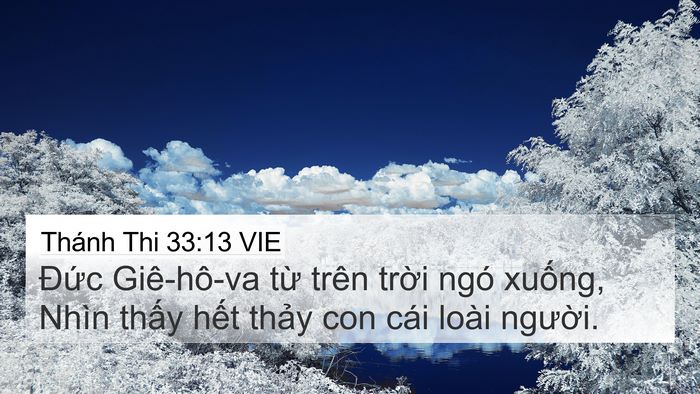 Thánh Thi 33:13 VIE Bible Verse Image
