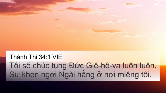 Thánh Thi 34:1 VIE Bible Verse Image
